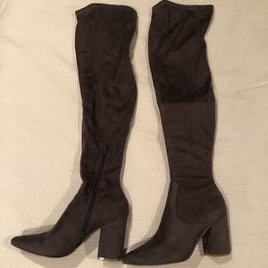 Gray over the knee boot Steve Madden